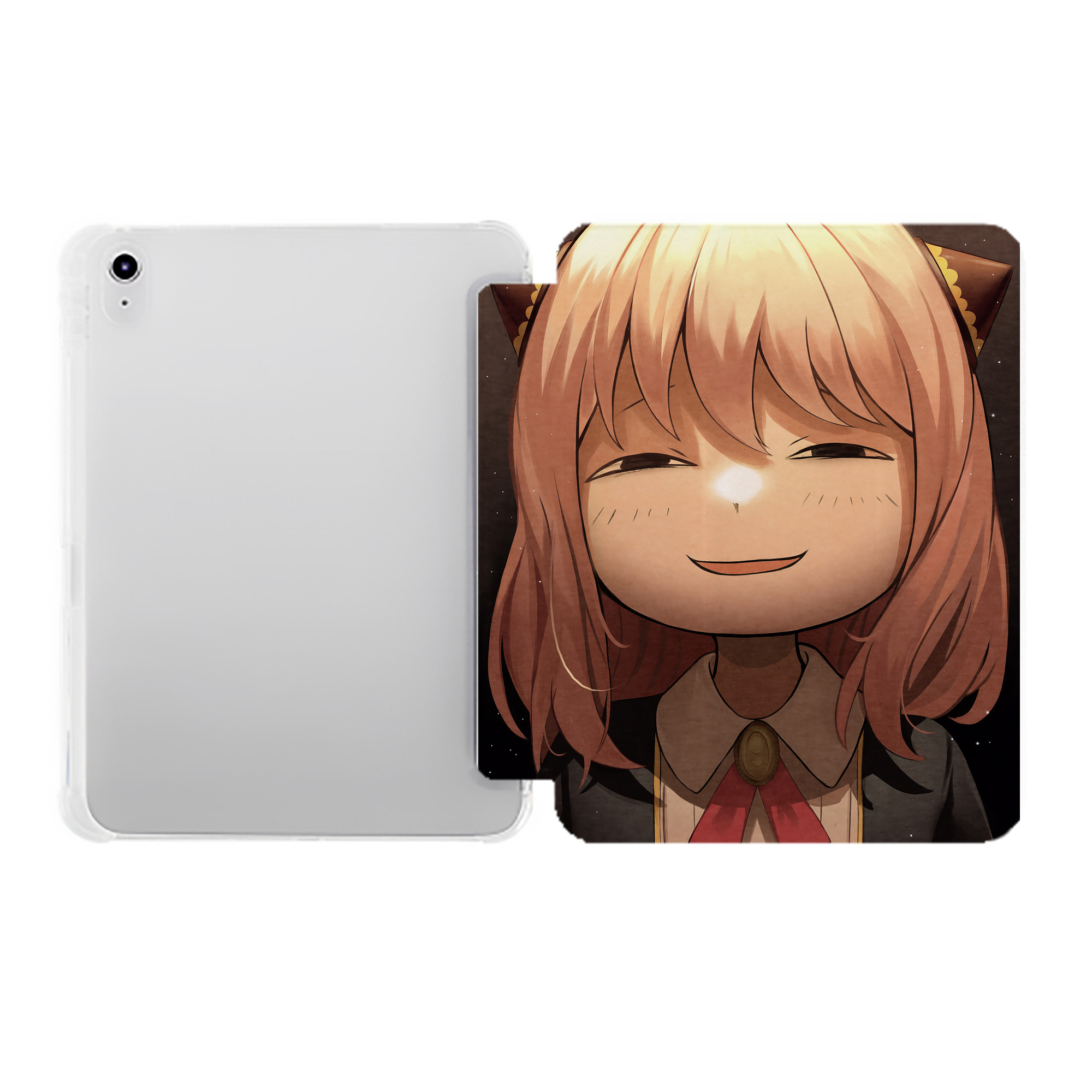 （画像用） SPY×FAMILY间谍家家酒 IPad ケース ペン収納付き 三つ折りスタンド PUレザー×シリコン 対応機種9.5/10.5/10.9インチ